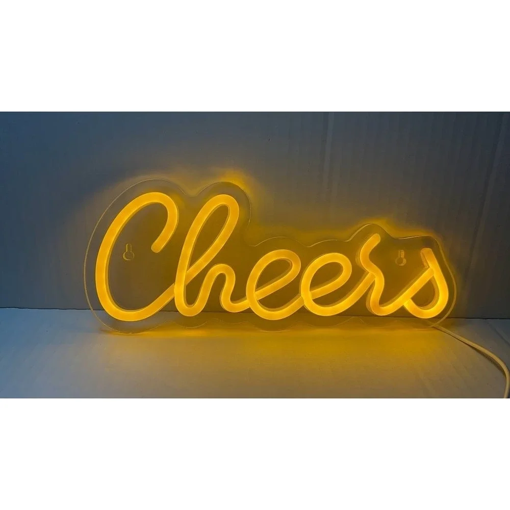 USB-Powered Neon 'Cheers' 12 Inch Long Sign